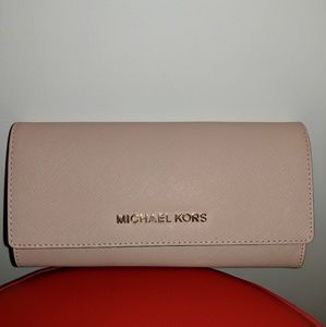 Michael Kors Jet Set Wallet in Pink Saffiano